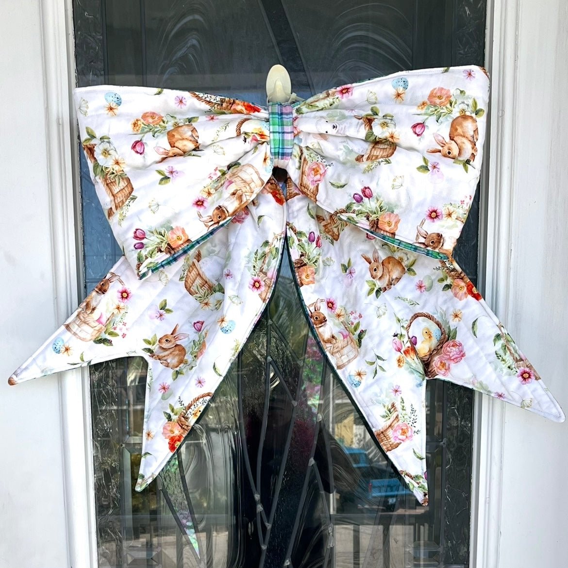 Quilted Door Bow - Sunflowers & Sage