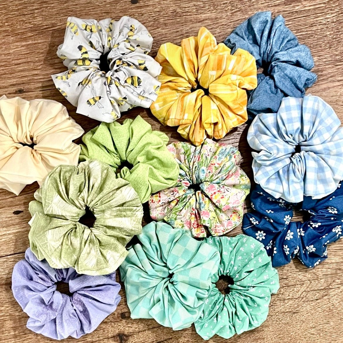 XL Scrunchies - Sunflowers & Sage